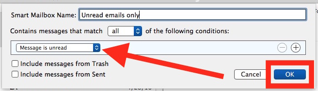 office 2016 for mac unread messages in smart folders